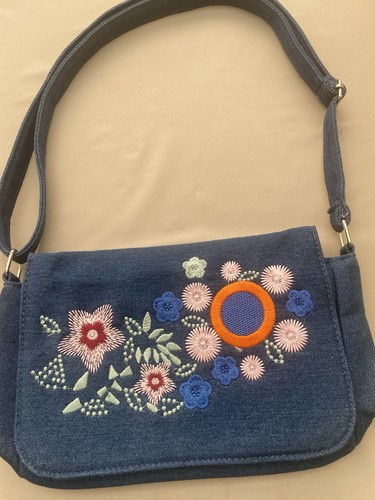Vintage sac main toile - ,
