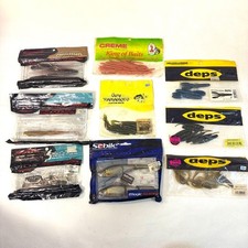 Ensemble de vers de pêche à l'achiganDeps, Gary Yamoto, crème, Megabass, Sebile