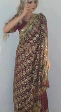 Sari indien neuf bollywood taille 36/42 3 pièces takchita kabyle robe orientale