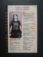 Fiche Chanson TOKIO HOTEL