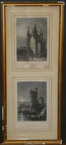 Gravures couleurs tour - tour, du