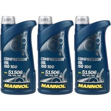 3X1 Litres Original MANNOL Huile De Compresseur ISO 100