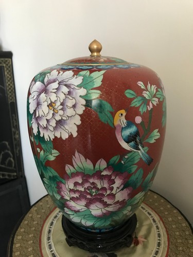 Cloisonne vase potiche - vase, pot
