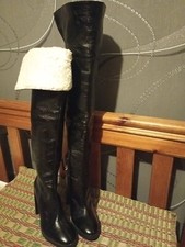 ? superbes bottes Cuissardes Mi fourrées en cuir   ? taille37/37,5?