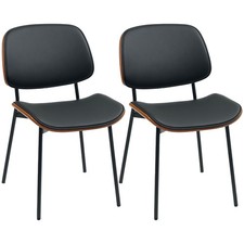 HOMCOM Lot de 2 chaises de
