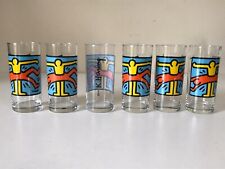 lot de 6 verres keith haring design par quick Style Vintage Annees 80