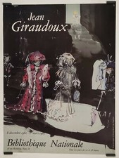 Bérard Christian Jean Giroudoux 1982 Affiche Originale Exposition Théâtre Mode
