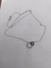 Collier BLACK & WHITE en Argent 925/000 Rhodié, et Oxydes de Zirconium...
