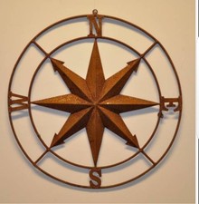 panneau mural Rose Des Vents avec les point cardinaux / décoration de jardin