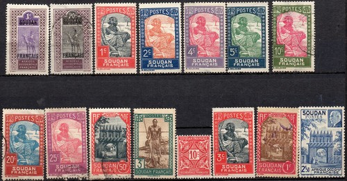 Lot timbres soudan - 14,