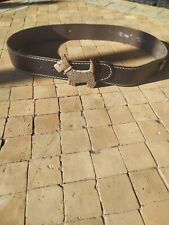 Ceinture Vintage Cuir Noir Chipie