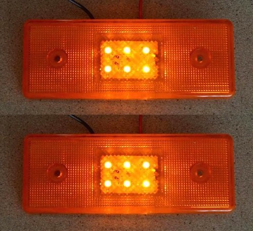 Pcs 12v amber marker lights - 2,