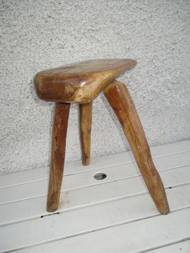 Ancien tabouret trait pieds - ancien, de