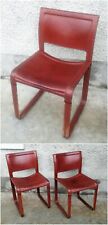 Lot 3 chaises design TITO AGNOLI modèle SISTINA Matteo grassi cuir leather chair
