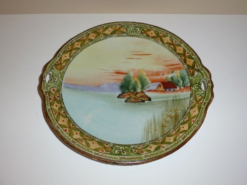 Vintage hand painted - vintage, plate