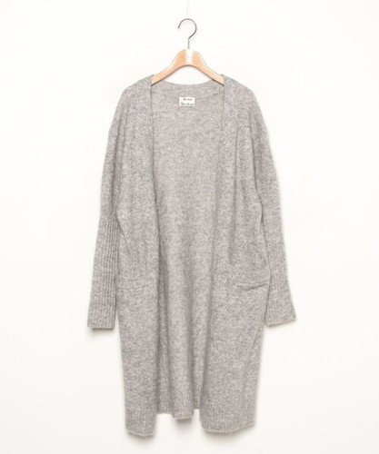 Cardigan gris tricot acne - gris,