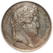 Médaille Argent main indicatrice " Louis Philippe 1er & Comice Agricole " PETIT