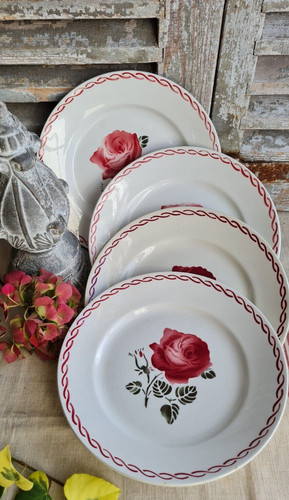Anciennes assiettes plates - 4,