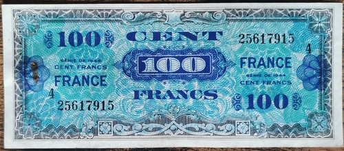 Billet 100 francs - , 1944