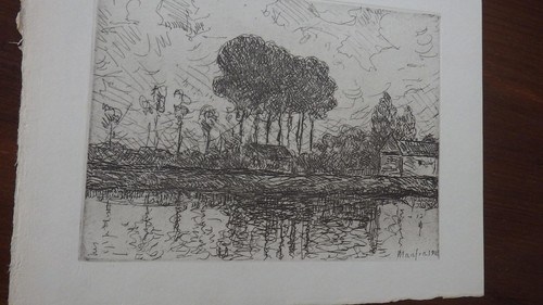 1902 les andelys eau forte - andelys, .eau