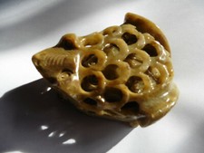 GRENOUILLE OU CRAPAUD EN STEATITE/BOULE DE CANTON