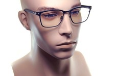 TOM FORD Lunettes De Vue Pour Hommes FT5733 001 55mm Carré Métal MATTE NOIR OR