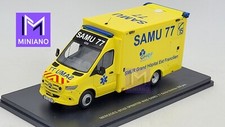 MERCEDES BENZ SPRINTER WAS SAMU 77 SMUR JAUNE REF 407 PERFEX 1/43ème
