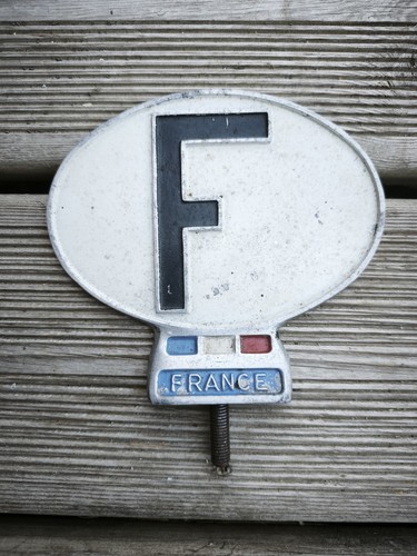 Ancienne plaque automobile - ancienne, f