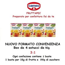 Cameo Fruttapec 3:1 Préparé Pour Marmelade Confiture Avec Pectine Boîte 4x 50 G