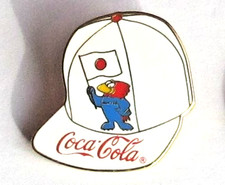 Pin's FRANCE 98 CASQUETTE COCA-COLA FOOTIX DRAPEAU JAPON Vintage RARE #5/20