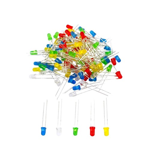 Lot diodes led 3mm blanc - lot,