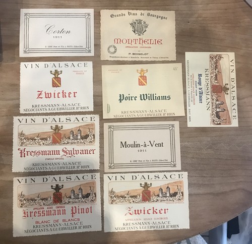 Lot étiquettes vin - vin, anciennes
