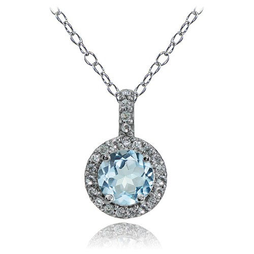 Argent sterling topaze bleu - bleu, et