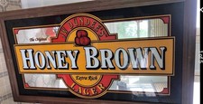 Grand Miroir De Bière Lager Extra Riche JW Dundee's Honey Brown VTG 52" X 28,5"