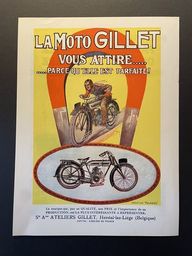 Affichette moto ancienne - affichette,