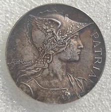 BELLE MEDAILLE PATRIOTIQUE graveur Rivet PATRIA Marianne casquée
