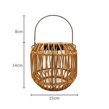 ��l��gantes lanternes de jardin solaires avec design imitation rotin pour d��cor