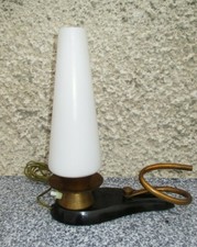 lampe arlus /lunel réflecteur opaline - socle fonte  1950/60s