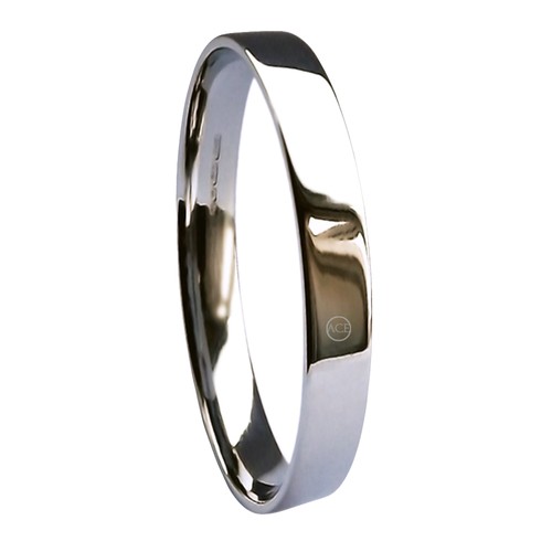 2mm 18ct blanc plat - 18ct,