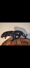 Panthère en Bronze Art Déco de couleur Noire