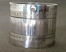 Ancien Rond De Serviette En Argent Massif Poinçonné Tête De Minerve.