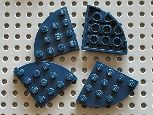 Lego navyblue plate corner - 4,