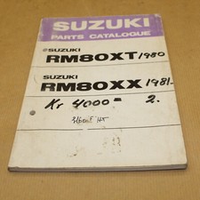 PARTS LIST SUZUKI RM 80 XT 1980  -   CATALOGUE PIECES DETACHEES LISTING RM 80 XX