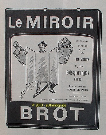 Publicite miroir brot voyage - publicite,