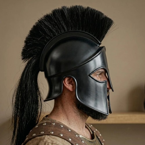 Casque spartiate laiton - casque,
