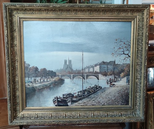 Ancienne peinture huile - ancienne, l