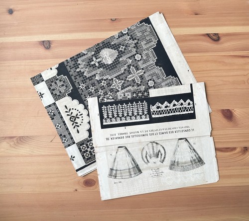Deux planches 1866 broderie - planches, et