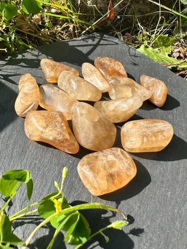 Citrine pierre roulée 3 - citrine,