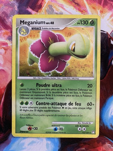 Carte pokémon méganium - carte,