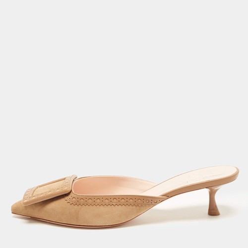 Mules cuir daim - et, beige